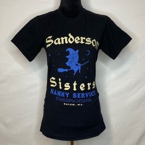 Disney Hocus Pocus Sanderson Sisters Nanny Service Black T-Shirt